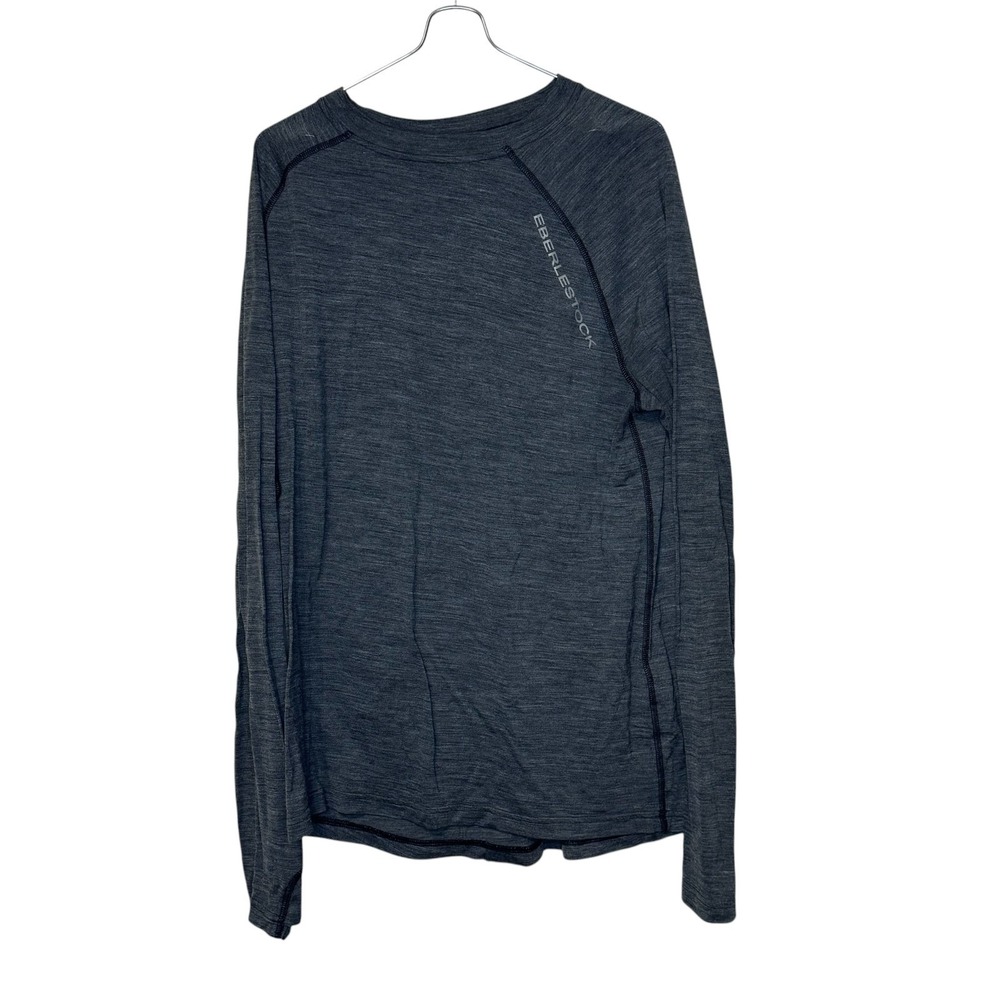 Eberlestock Men's T-Shirt Long Sleeve Base Layer Wool Blend Heather Gray Medium